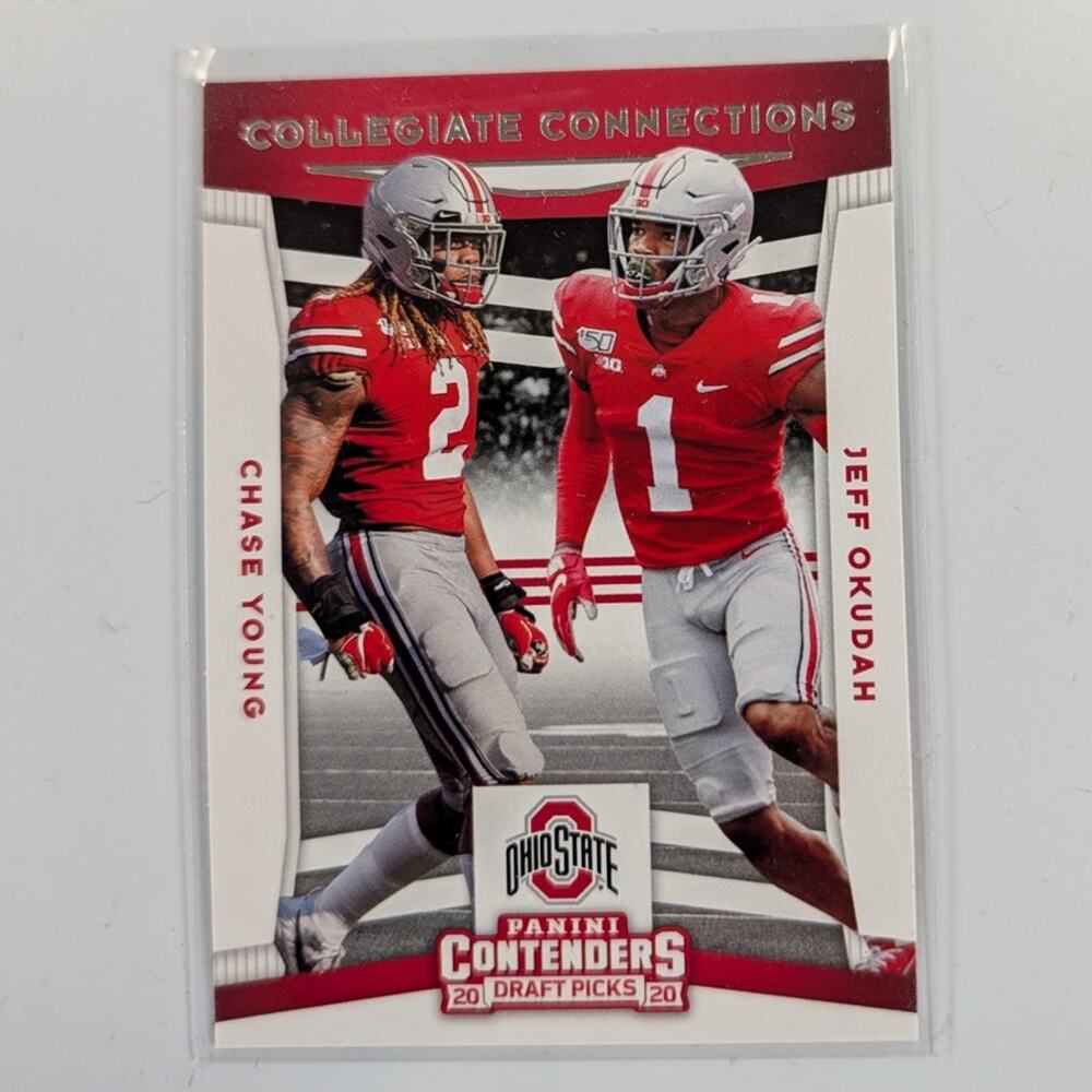 2020 Panini Contenders Draft Picks College Connections Chase Young Jeff Okudah
